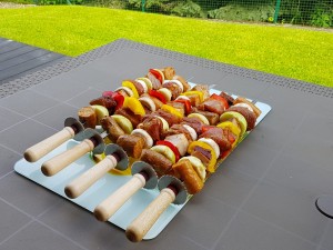 Szpada do grillowania szaszłyków z zębatką